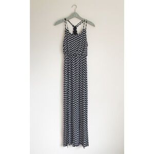 Candies Black and White Chevron Maxi Dress